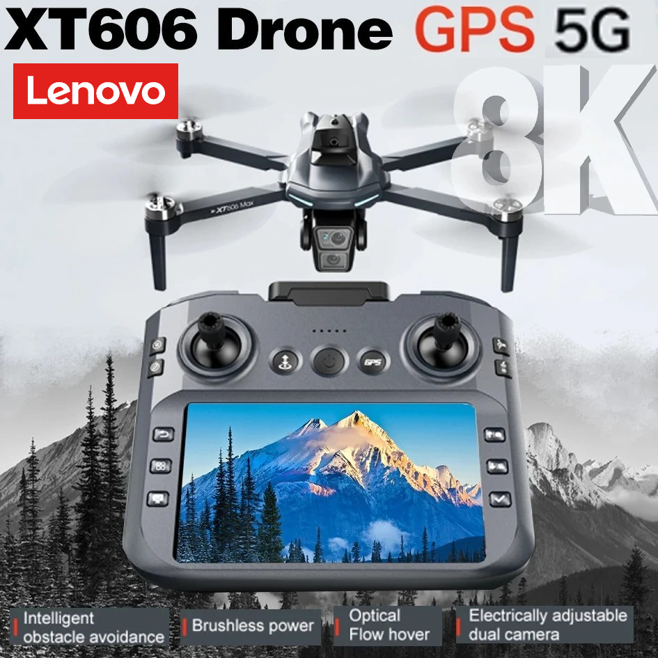 Drone Kit Long Range - Lenovo XT606 Drone Professional 8K HD