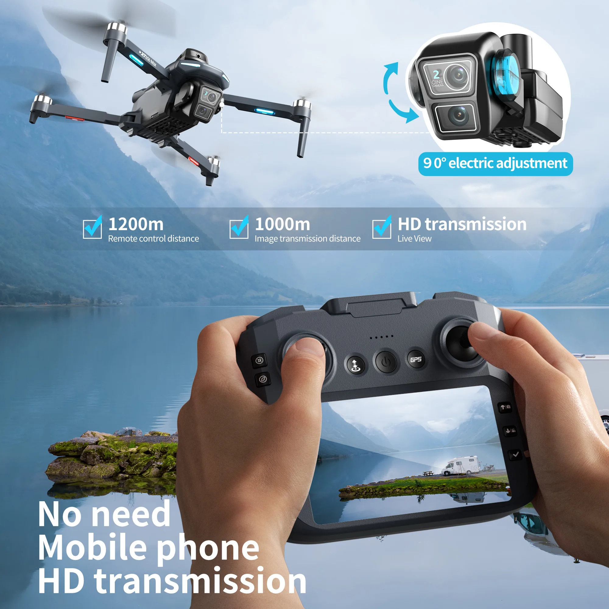 Lenovo XT606 Drone Professiona - Drone Kit Long Range 评论和价格