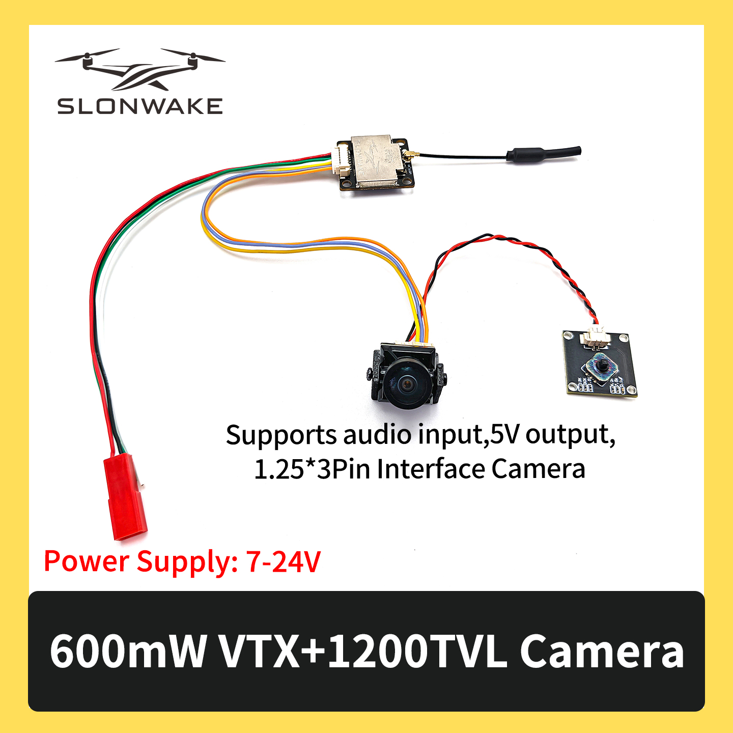 SLONWAKE 5.8G 600mW 7-24V FPV  - Drone Kit With Camera 评论和价格