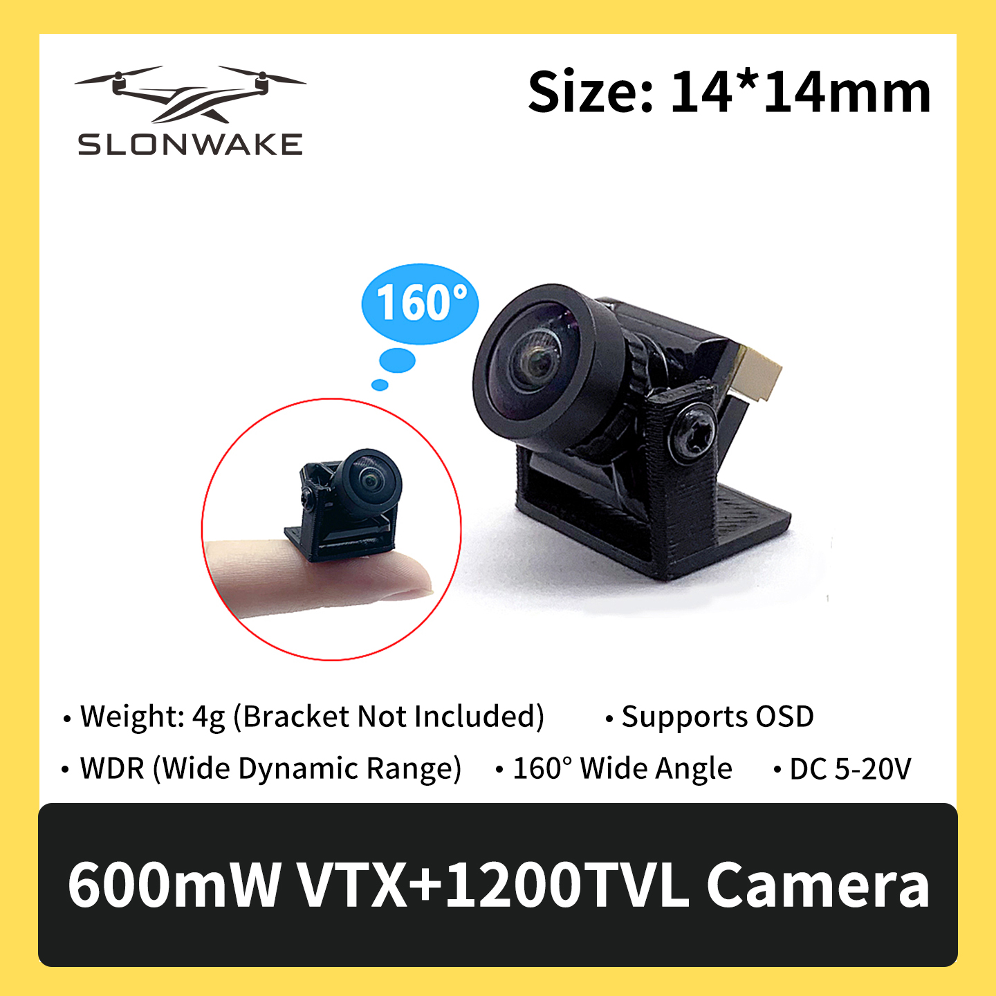 SLONWAKE 5.8G 600mW 7-24V FPV  - Drone Kit With Camera 评论和价格