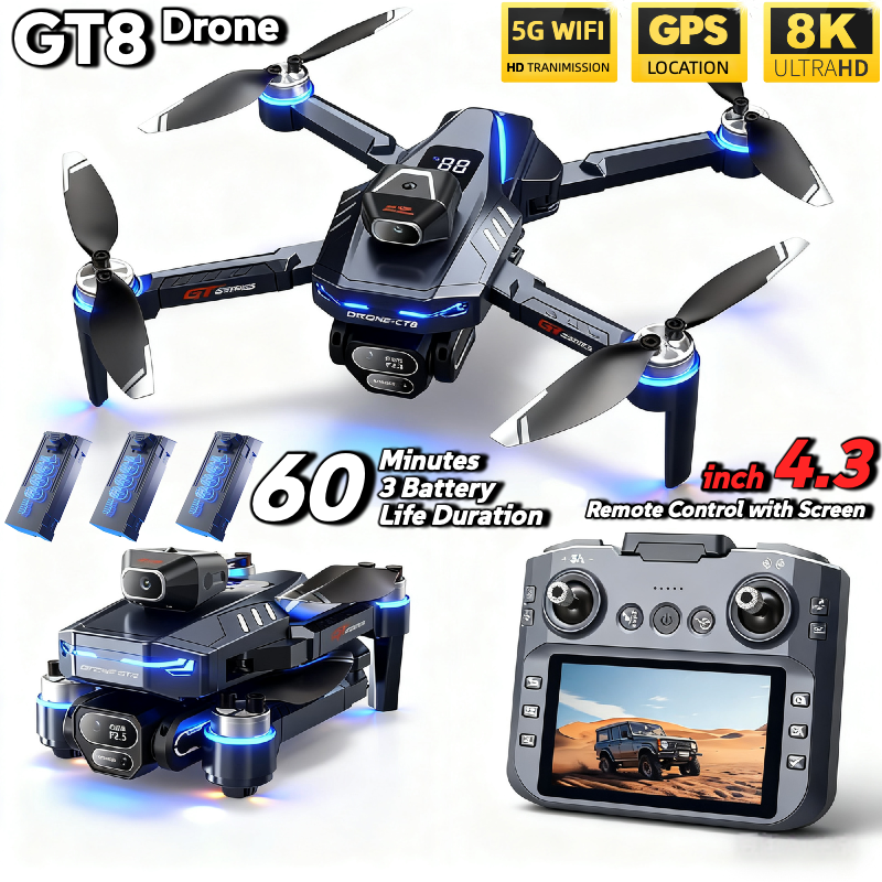 For Genuine GT8 Drone 4K Profe - Drone Kit Long Range 评论和价格
