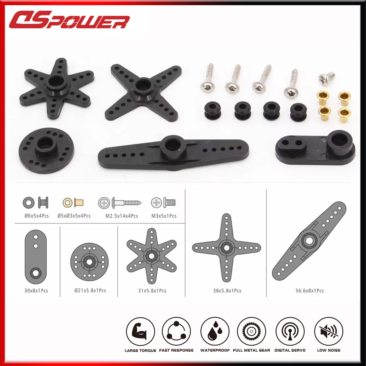 DSpower 25T 28T RC Servo Arm D - Drone Kit Beginner 评论和价格