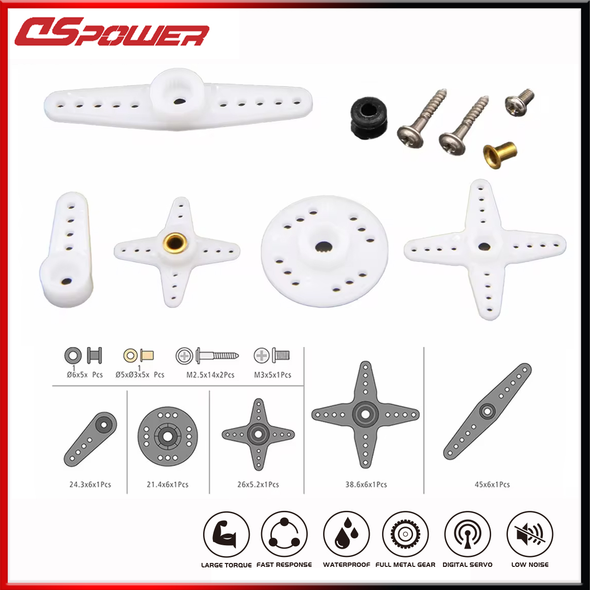DSpower 25T 28T RC Servo Arm D - Drone Kit Beginner 评论和价格