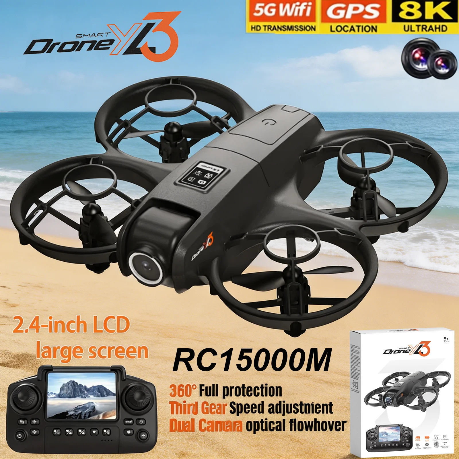 New YL3 RC Drone 8K 1080P Wide - Drone Kit Professional 评论和价格