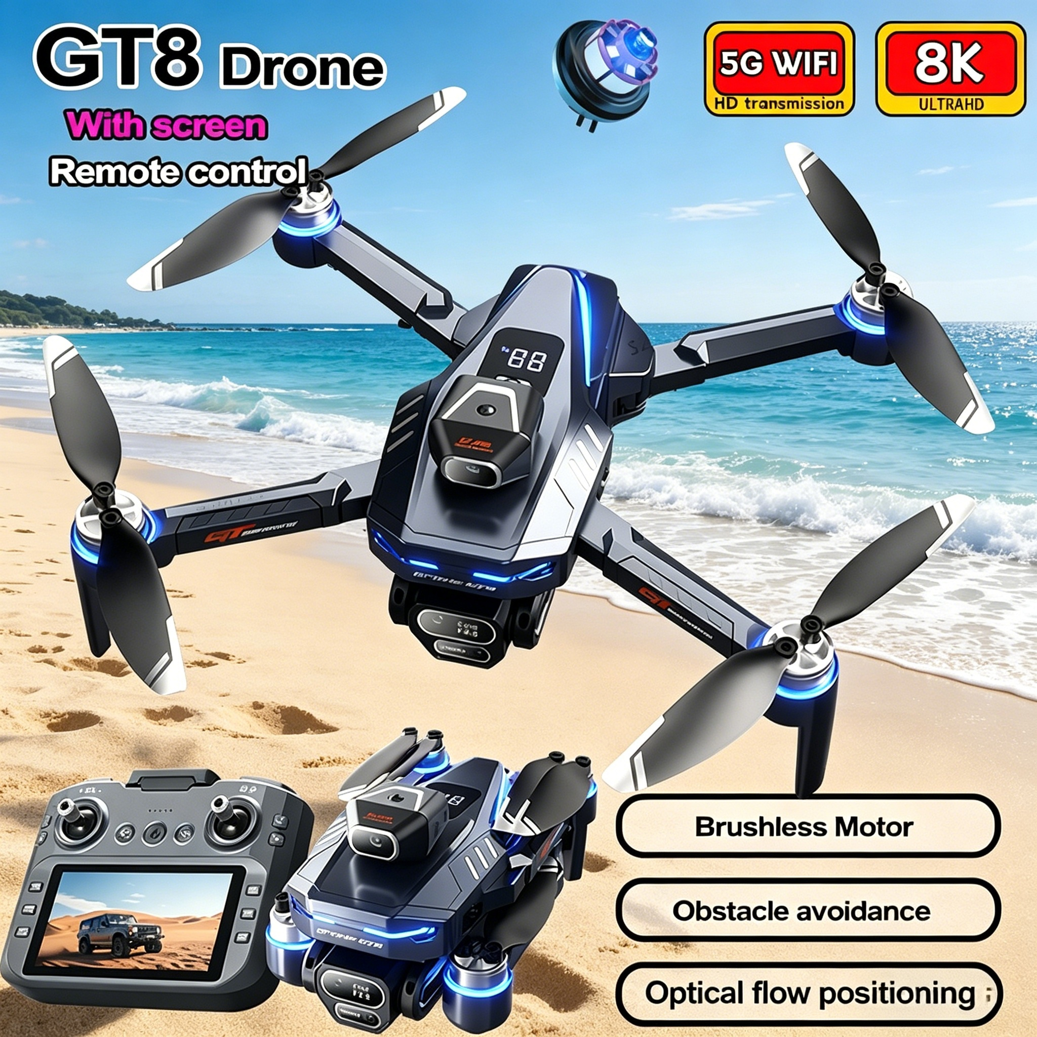 New Drone GT8 8K Professional  - Drone Kit Professional 评论和价格